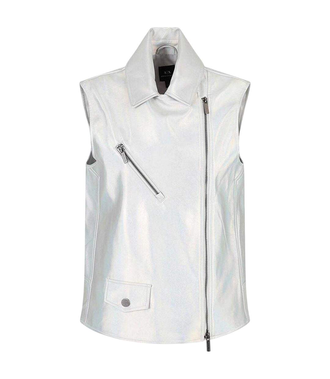 Womens/ladies Iridescent Sleeveless Gilet Multicoloured Melange Armani Exchange-1