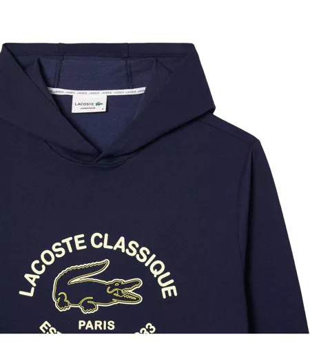 Sweat À Capuche Détente Homme Bleu Marine Lacoste