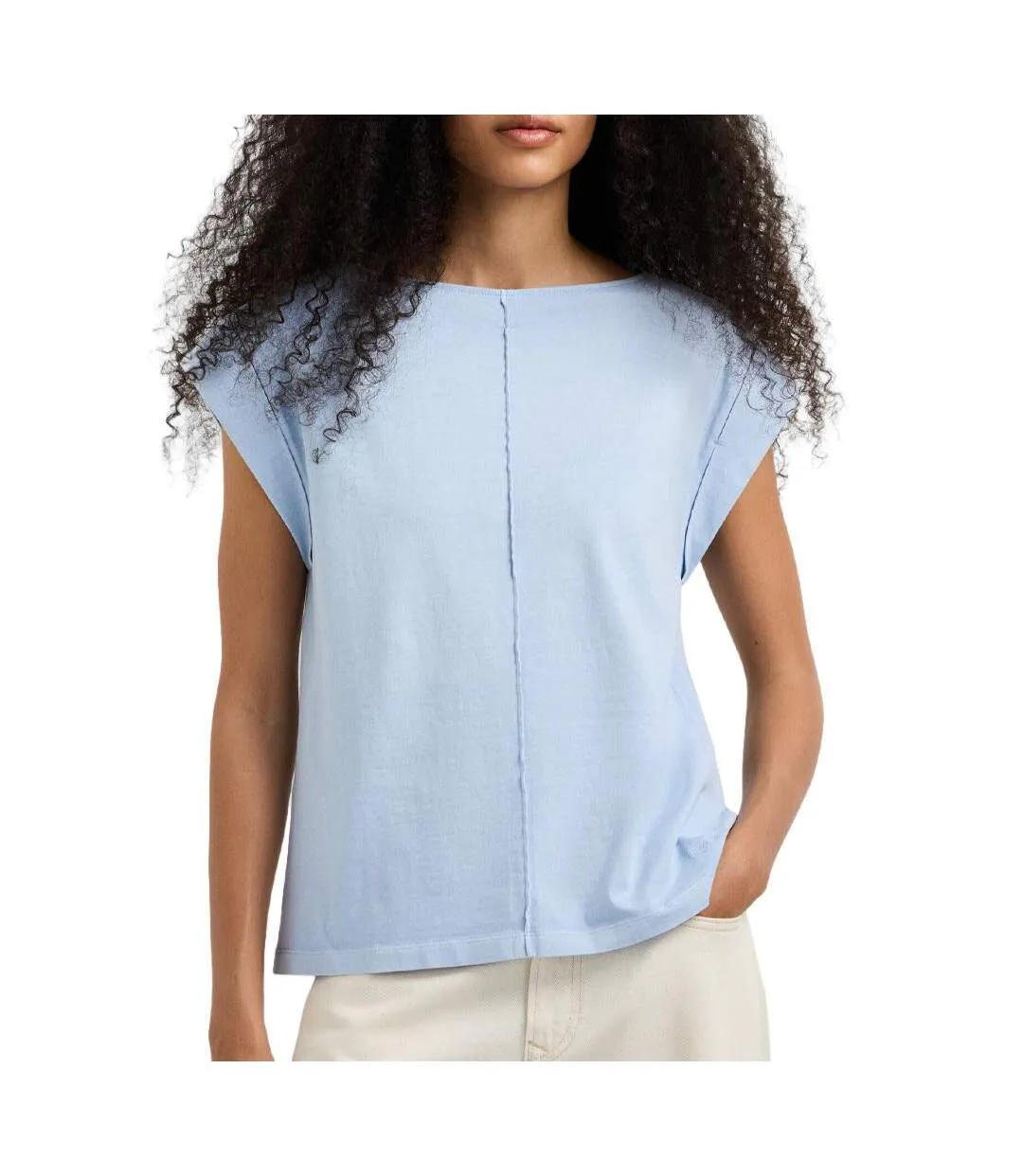 T-Shirt bleu femme pepe jeans cayetana-1