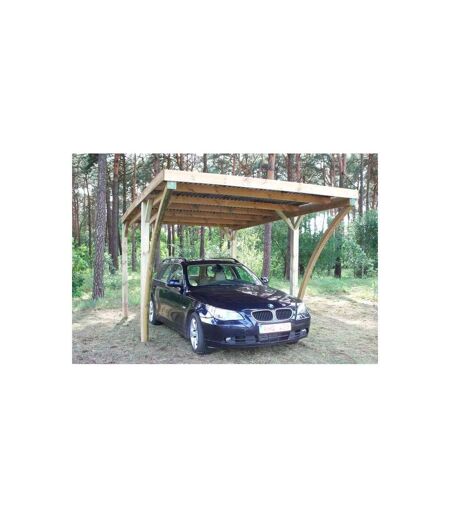 Carport en bois et panneaux ondulés 3x5 m Lido