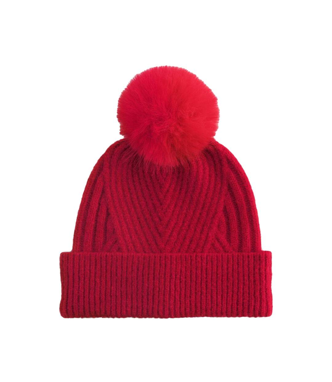 Bonnet Snow Luxe Adulte Rouge Classique Beechfield-2