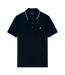 Mens tipped polo shirt dark navy/white Lyle & Scott