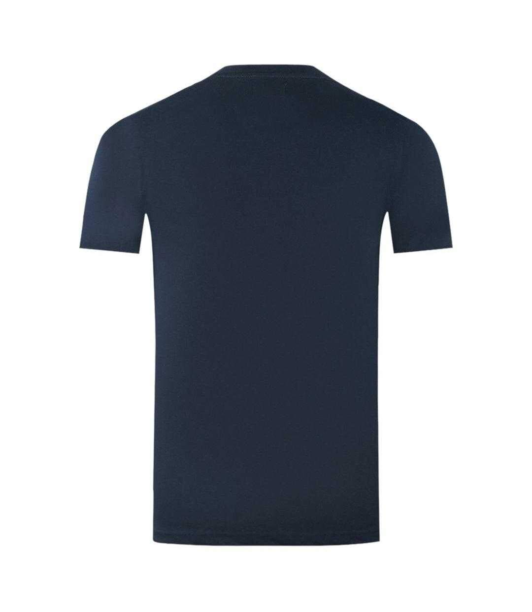T-shirt Motif Logo London Aldis Homme Bleu Marine Aquascutum-2