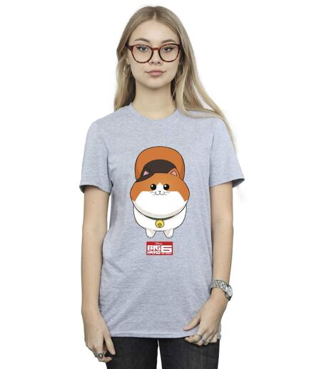 Disney - T-shirt BIG HERO BAYMAX KITTEN FACE - Femme (Gris chiné) - UTBI15792