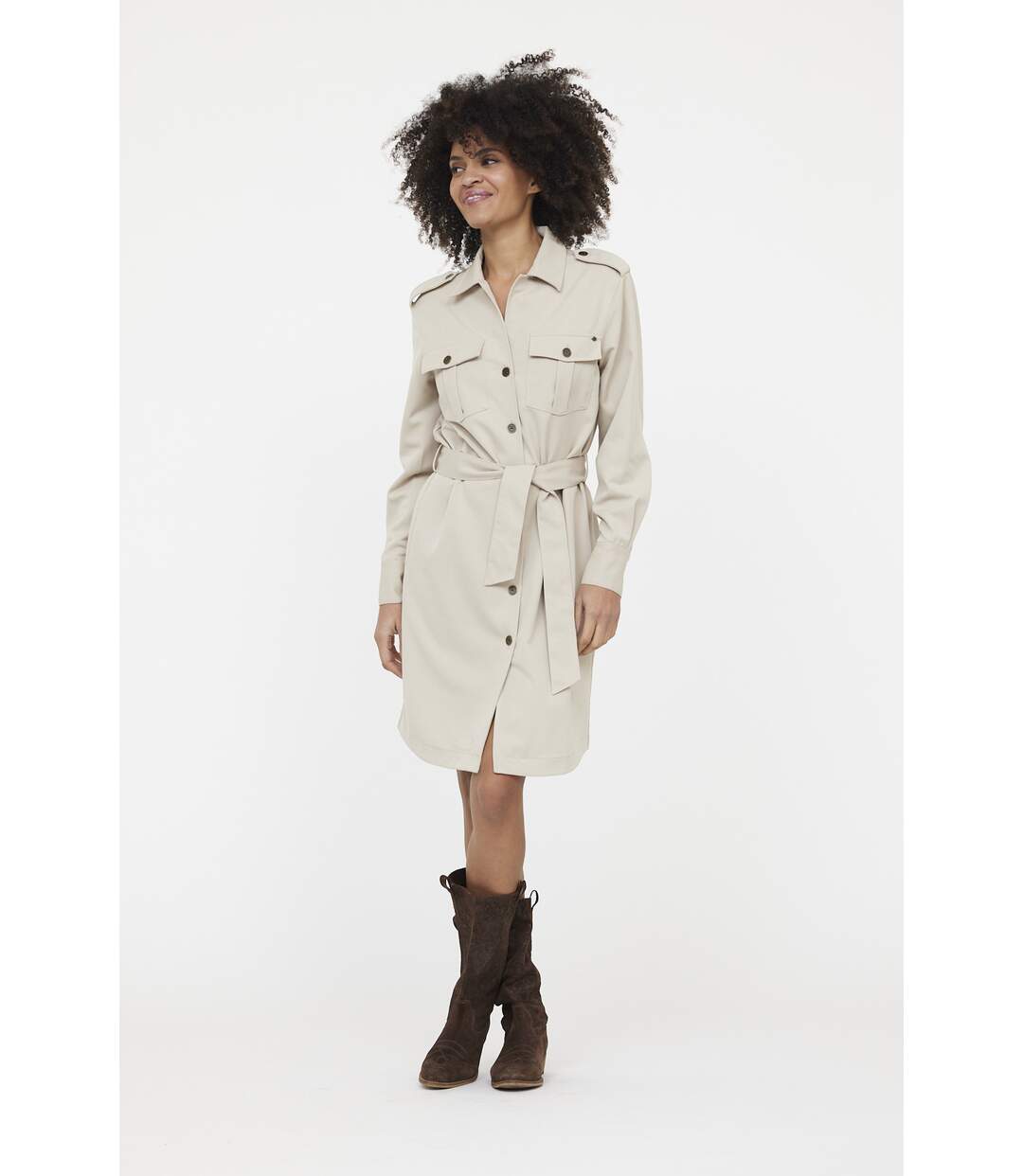 Robe manches longues polyester regular + LAMIKA-1