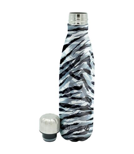Dare 2B Zebra Print Metal Water Bottle (Black/White) (One Size) - UTRG6771