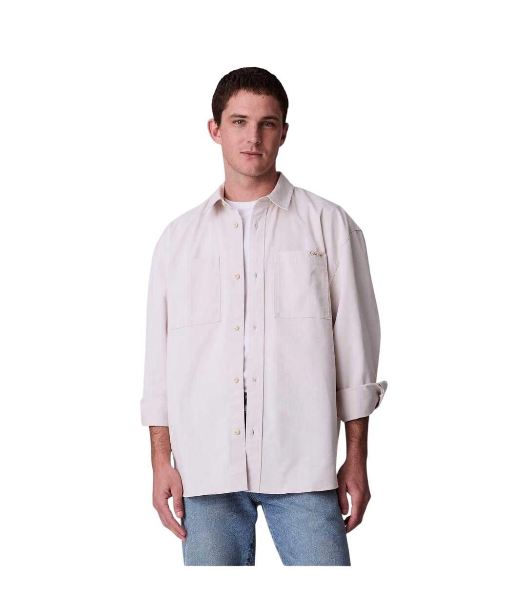Chemise Homme Blanc Cassé Calvin Klein-2