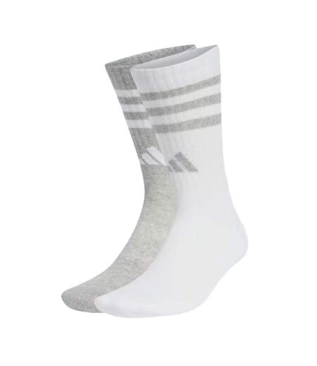 2x paires de chaussettes blanches/grises mixte adidas iy7819