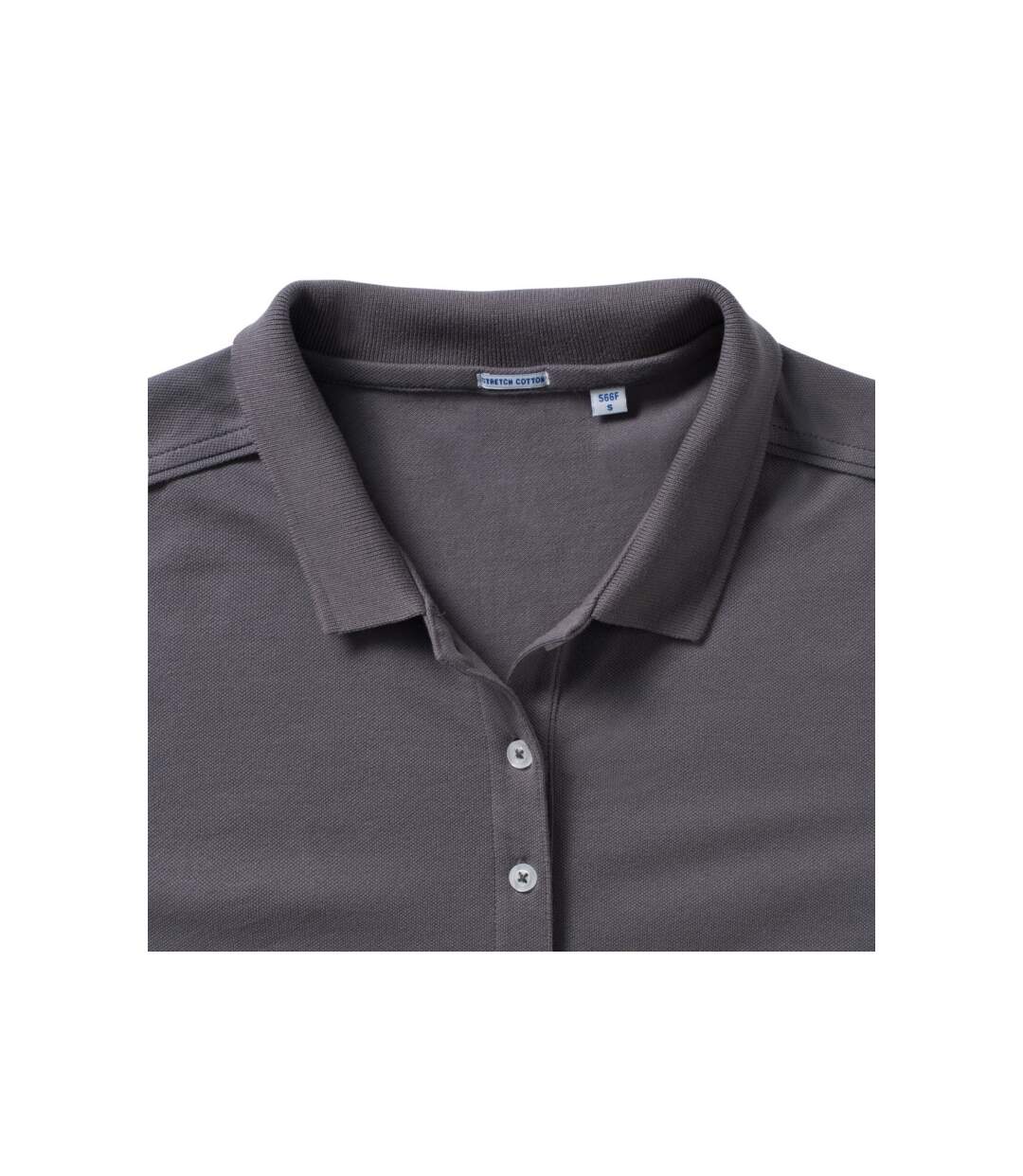 Polo manches courtes femme gris foncé Russell