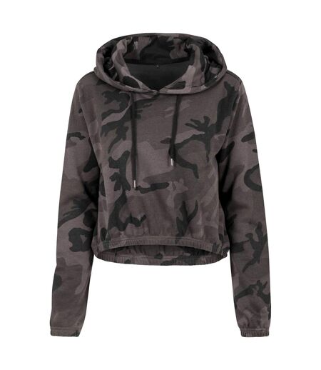Sweat Court À Capuche Femme Camouflage Foncé Build Your Brand