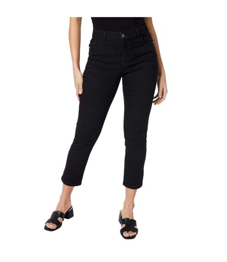 Womens/ladies Stretch Petite Slim Jeans Black Dorothy Perkins