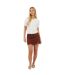 Womens/ladies Ribbed High Waist Mini Skirt Chocolate Brave Soul-1