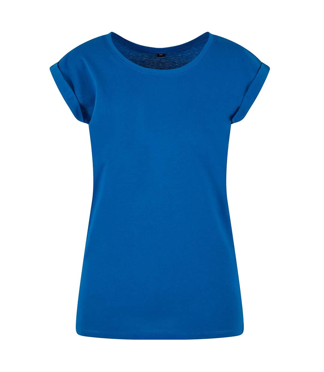 Womens/ladies Extended Shoulder Regular T-shirt Cobalt Blue New Morning Studios-2
