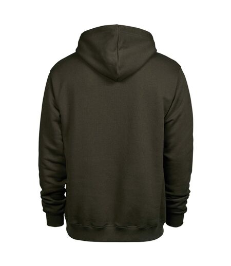 Sweat À Capuche Homme Vert Kaki Foncé Tee Jays