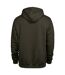 Sweat À Capuche Homme Vert Kaki Foncé Tee Jays-2