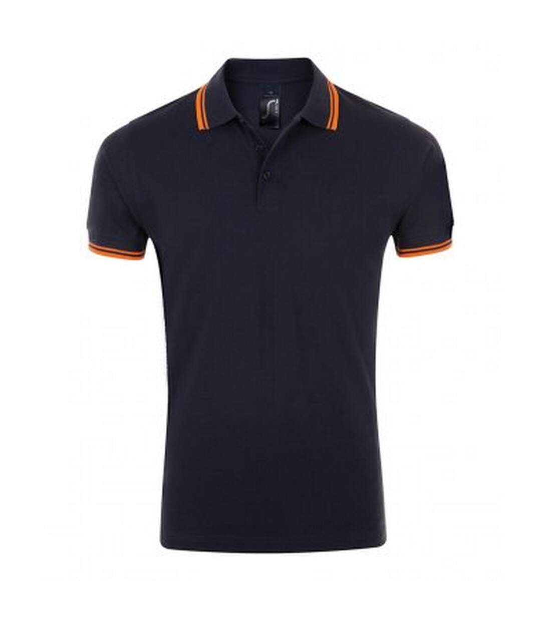 Polo manches courtes pasadena homme bleu marine/orange SOLS