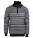 Pull camionneur col montant zippé jacquard PAST1N-2