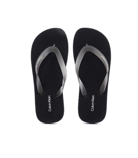 Tongs noires homme calvin klein jeans beach thong