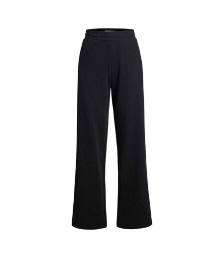 Womens/ladies High Rise Wide Leg Sweatpants Black JJXX