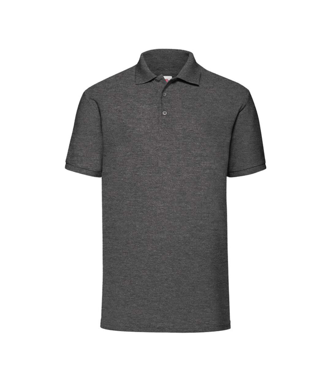 Polo 65/35 Homme Gris Foncé Chiné Fruit Of The Loom-1
