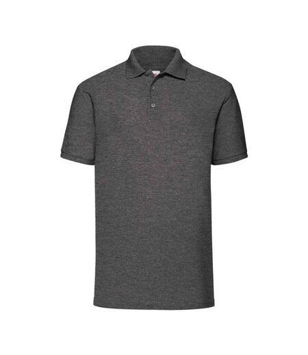 Polo 65/35 Homme Gris Foncé Chiné Fruit Of The Loom