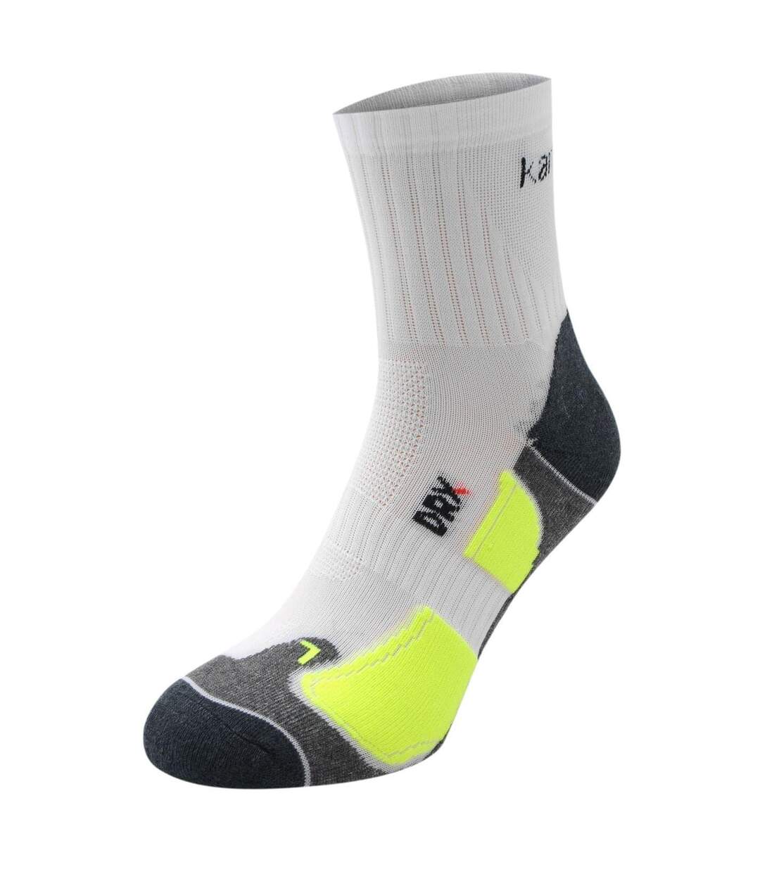 Lot De 2  Chaussettes Course À Pied Dri Skin Homme Blanc Jaune Fluo Karrimor-3