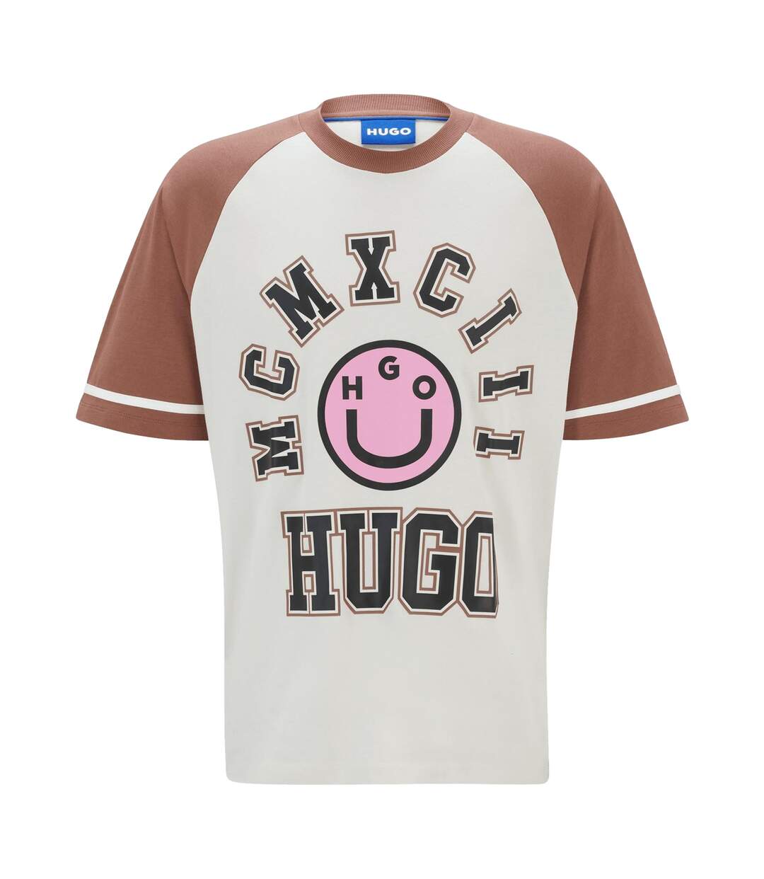 T-shirt Happy Homme Blanc Hugo-1