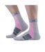 Chaussettes de randonnée grise/rose adulte middle trek air-1