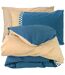 Parure de lit en percale de coton LINOA bleu cobalt Taie 50x70 cm-2