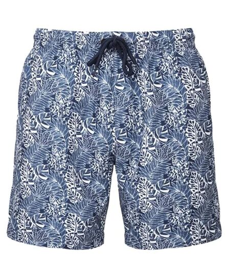 Short de bain pour homme - WB900 - blanc et navy leaf