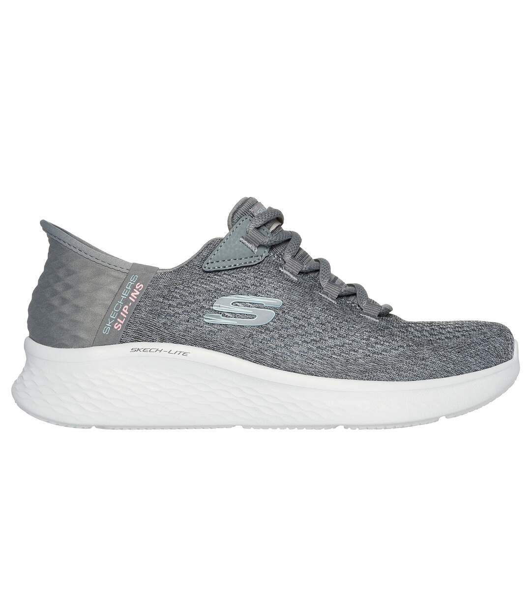 Womens/ladies Skech-lite Pro Natural Trainers Grey Skechers-3