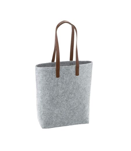 Tote Bag Premium Taille Unique Gris Chiné Brun Clair Bagbase