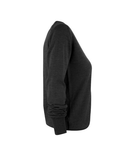 James Harvest Womens/Ladies Westmore V Neck Sweatshirt (Black) - UTUB408