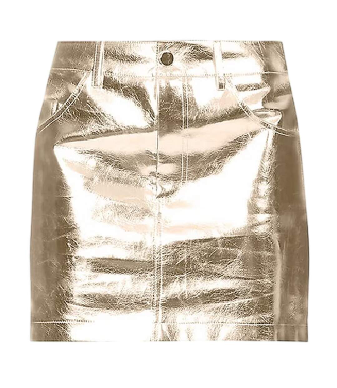 Womens/ladies Milena Lupe Y2k Mini Skirt Gold AmyLynn-2