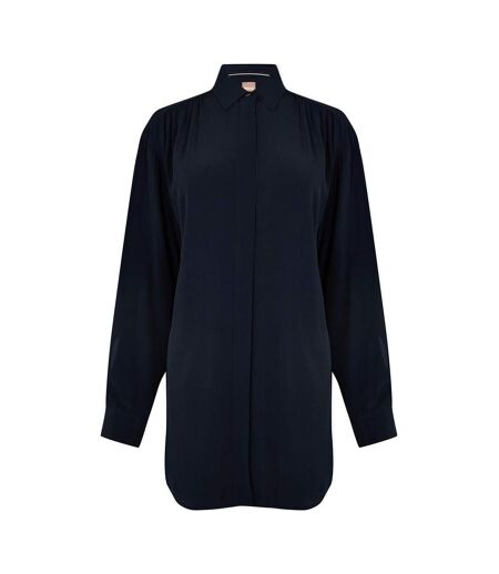 Womens/ladies Benika Long-sleeved Blouse Dark Blue Boss