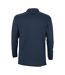 SOLS Mens Winter II Long Sleeve Pique Cotton Polo Shirt (Navy) - UTPC329