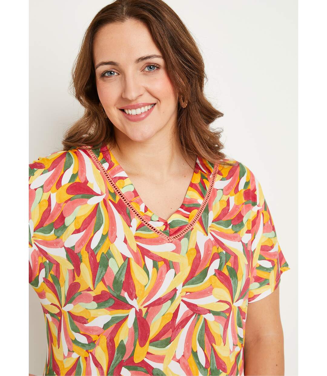 T-shirt court uni ou imprimé-4