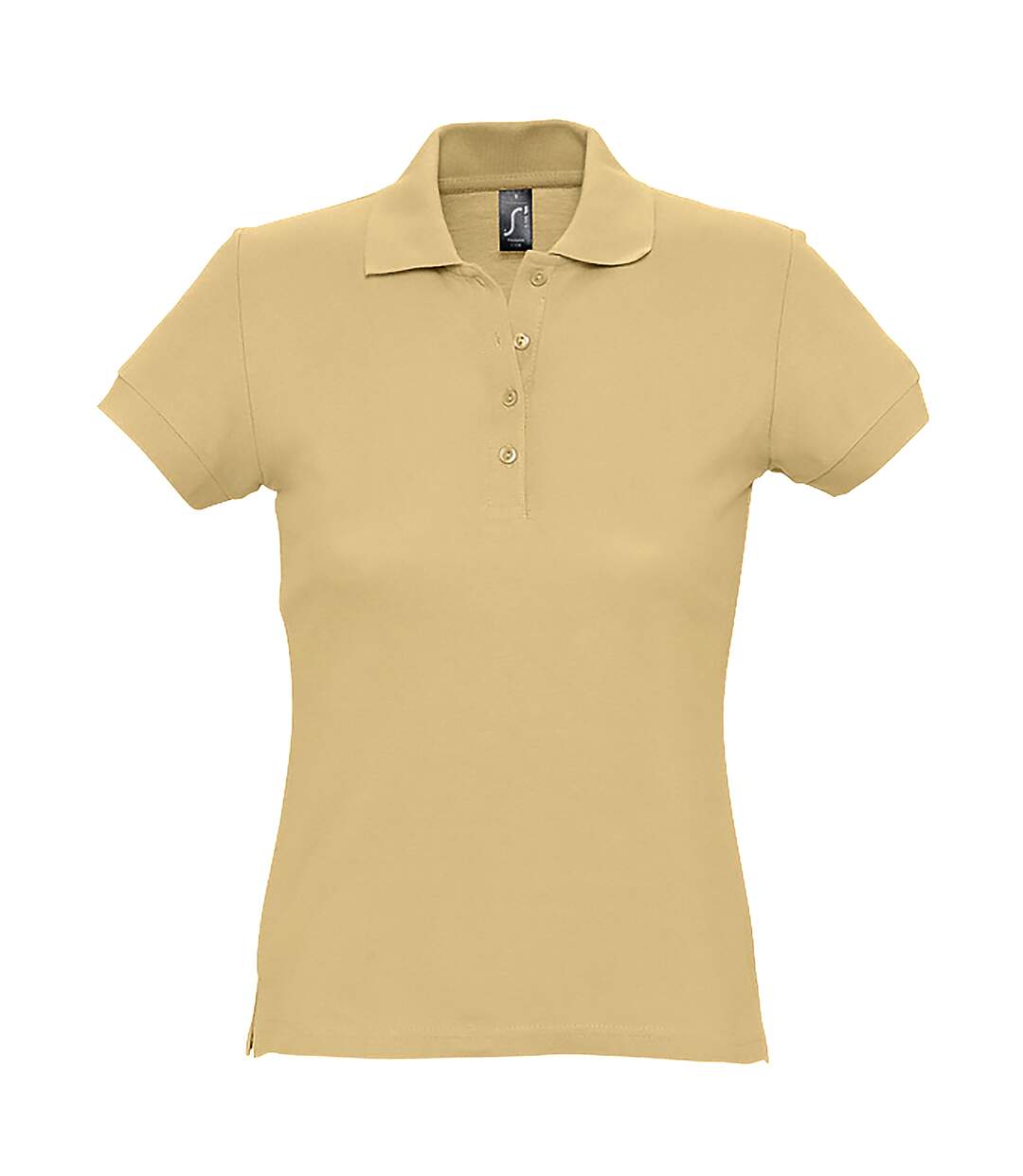 Passion polo 100% coton à manches courtes femme sable SOLS