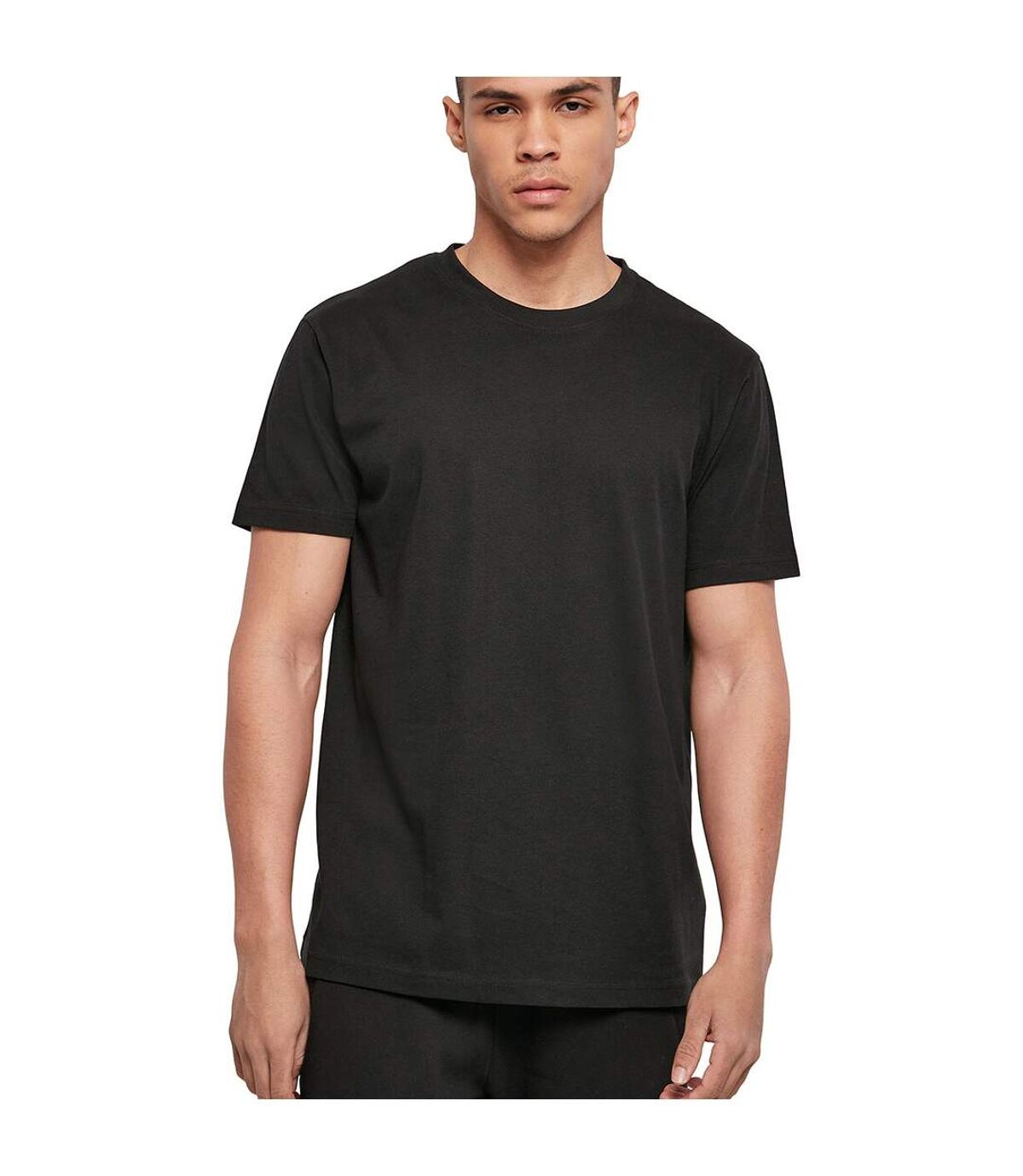 Build Your Brand Mens Basic Round Neck T-Shirt (Black)