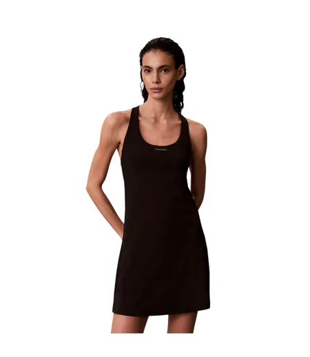Robe Courte Motif/style Icône Femme Noir Calvin Klein