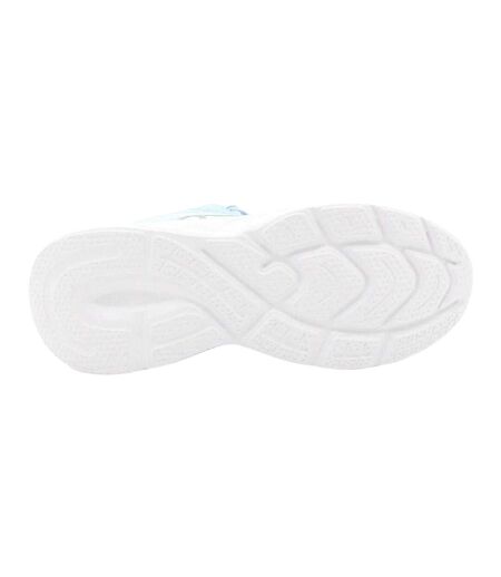 Womens/ladies Como Logo Low Cut Trainers Skyblue Washed White Ellesse