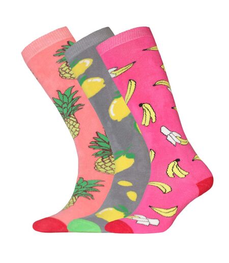 Womens/Ladies Fruit Wellington Socks (Pack Of 3) () - UTUT1240