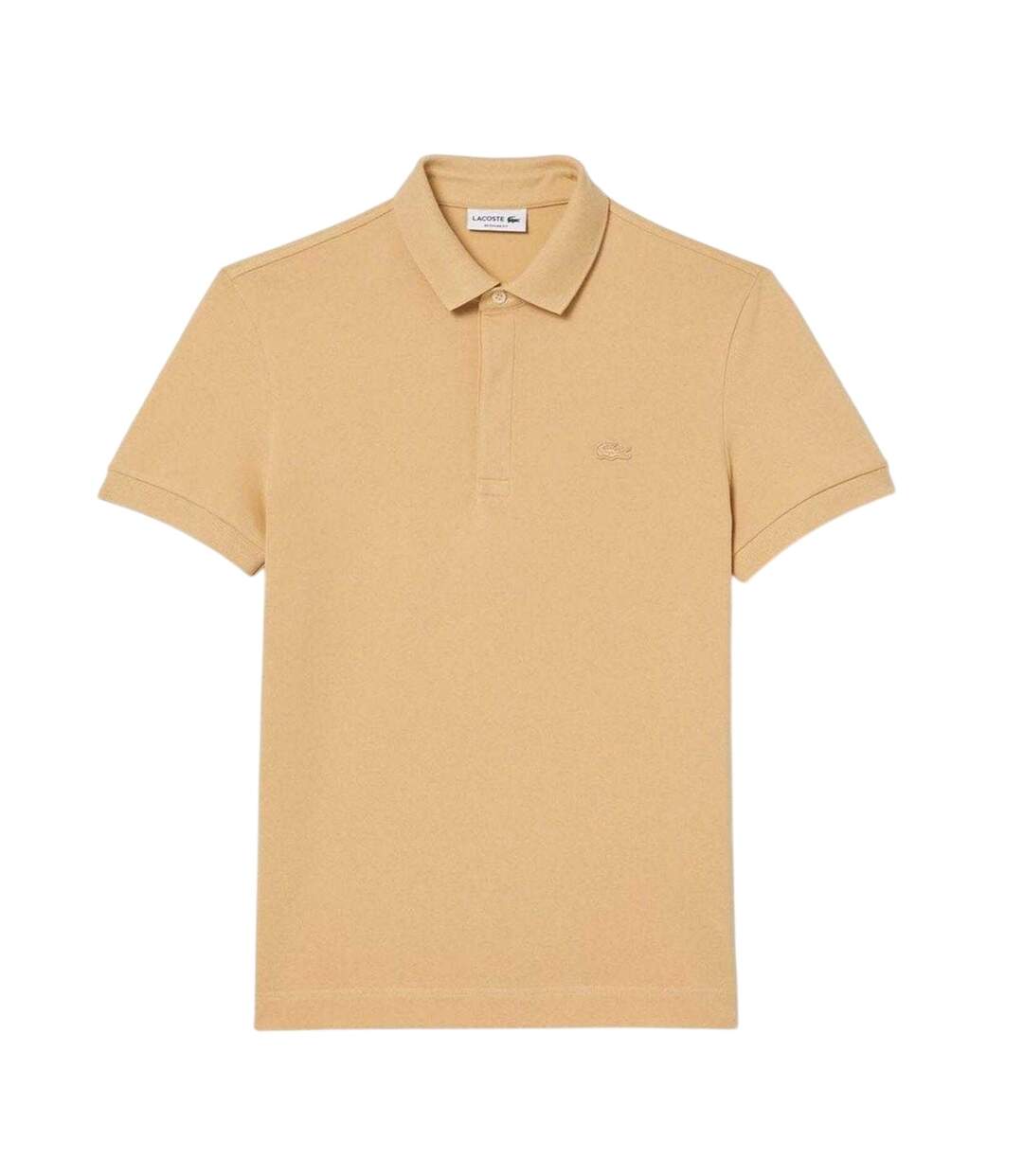 Mens Paris Stretch Polo Shirt Beige Lacoste-2