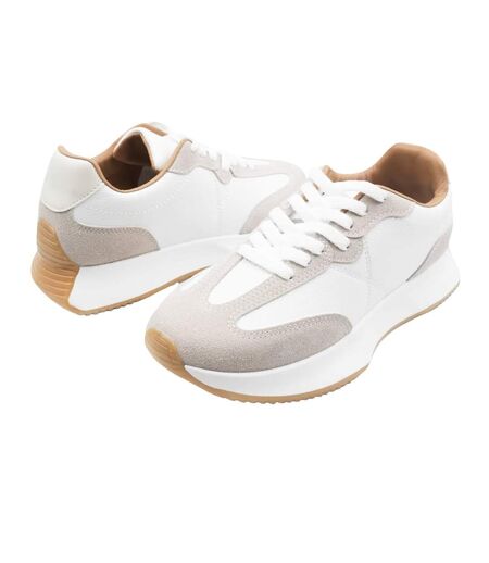 Womens/ladies metro suede running trainers light grey Where´s That From