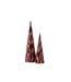 Cône Décoratif Sequin 47cm Bordeaux-2