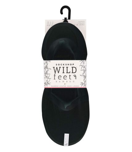 WILDFEET - 3 Pairs Womens No Show Bamboo Invisible Socks | Breathable Liner Socks for the Summer | Non Slip Silicone Heel