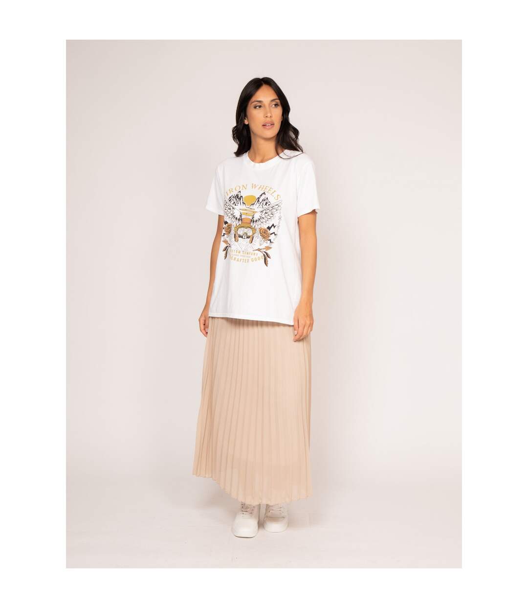 T-shirt col rond motifs FAIGLE - Dona X Lisa-1