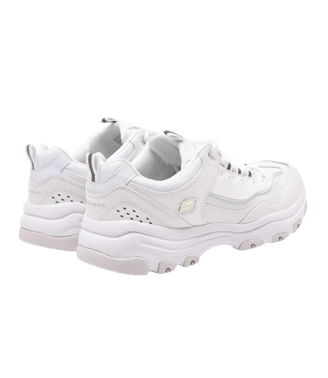 Womens/ladies Dlite Athletic Trainers White Skechers-2