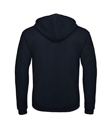 B&C Adults Unisex ID.205 50/50 Full Zip Hooded Sweatshirt (Navy Blue) - UTBC3649