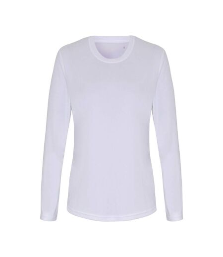 TriDri Womens/Ladies Long Sleeve Performance T-Shirt (White) - UTRW6561